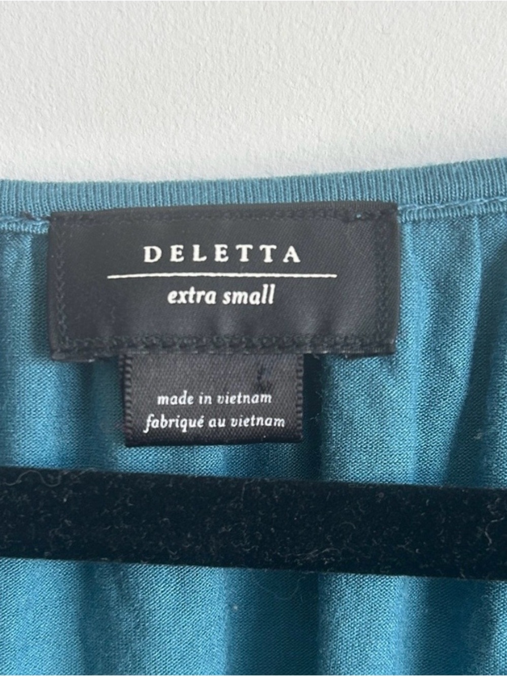 Anthropologie Deletta Cutout Sleeve Top XS Teal - Picture 4 of 8